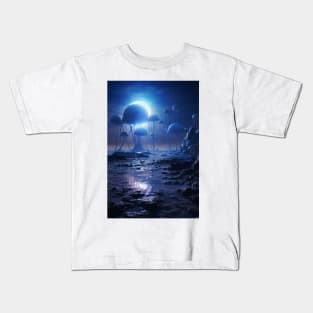 Blue alien world Kids T-Shirt